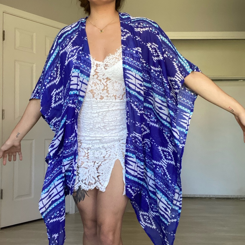 Tribal print cardigan